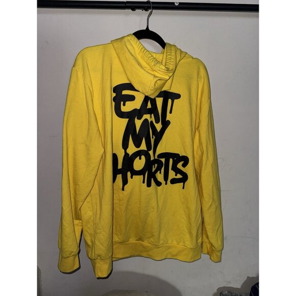 The Simpsons Bart Simpson EAT MY SHORTS Mens XL Hoodie Sweater Pull‎ Over HTF - Picture 7 of 9